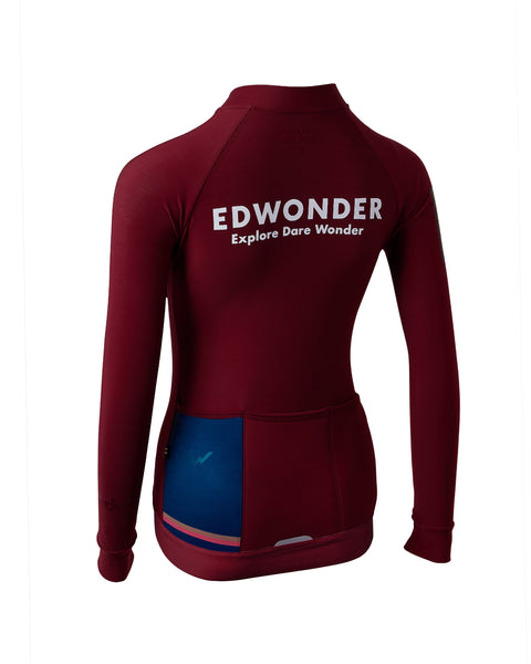 Women's EdW Edition Thermal Long Sleeve Jersey - Oak Maroon