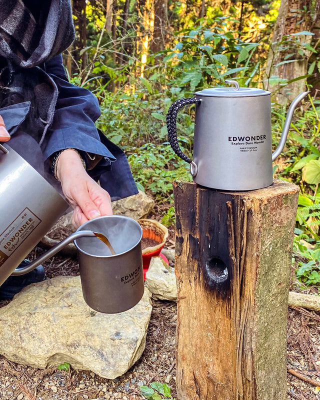 Pure Titanium Cup with Foldable handles