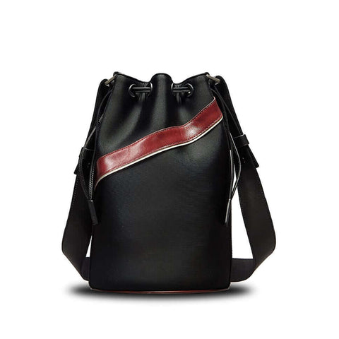 Women's EdWonder X Burgundy Assemblage | Edward Neoprene & Leather Bucket Bag / 女款 Edward 氯丁橡胶 & 皮革水桶包
