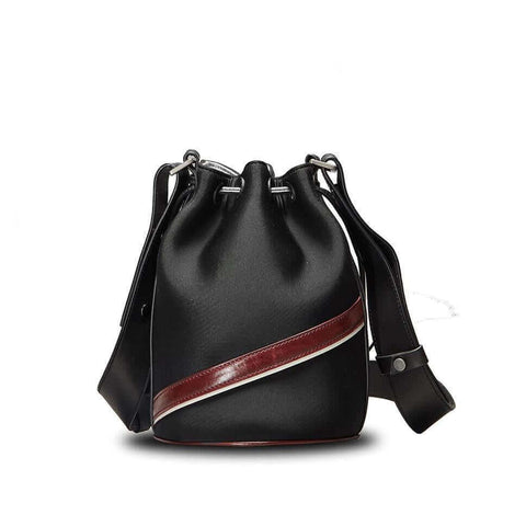 EdWonder X Burgundy Assemblage | Edward Neoprene & Cuir Bucket Bag pour Femme