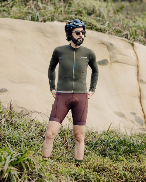 Men's EdW Edition Thermal Long Sleeve Jersey - Olive Green