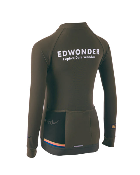 Women's EdW Edition Thermal Long Sleeve Jersey - Olive Green