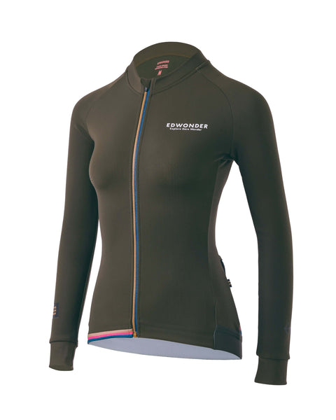 Women's EdW Edition Thermal Long Sleeve Jersey - Olive Green