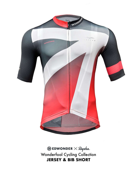 The front of men's wonderfool pro team cycling  Jersey in collaboration with Rapha