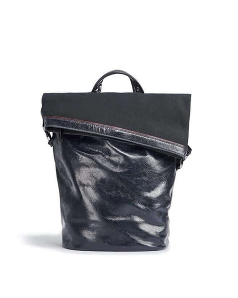 EdWonder X Burgundy Assemblage | Leather & Canvas Backpack